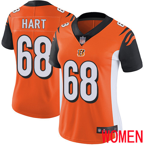 Cincinnati Bengals Limited Orange Women Bobby Hart Alternate Jersey NFL Footballl 68 Vapor Untouchable